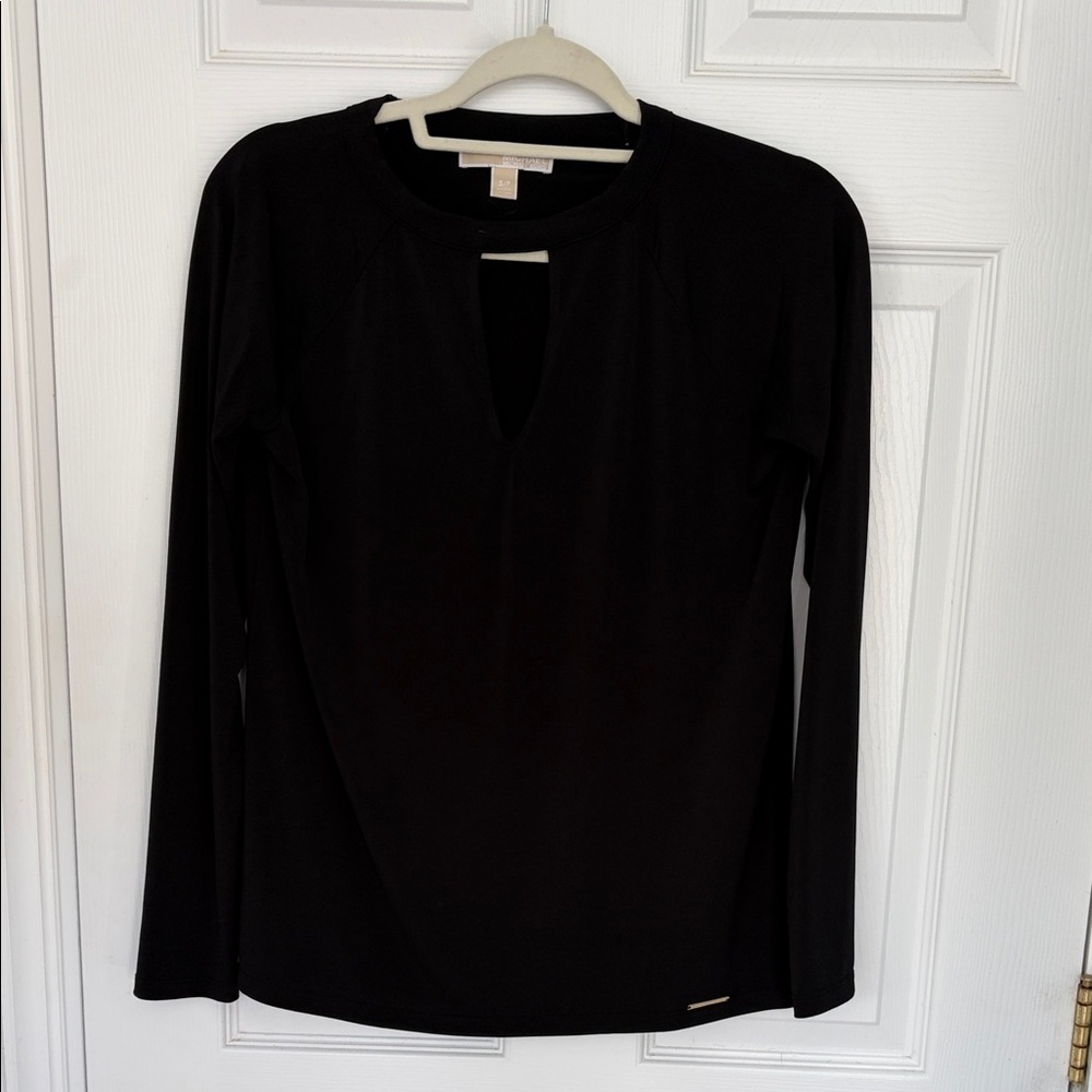 Michael Kors Black Long Sleeve Top